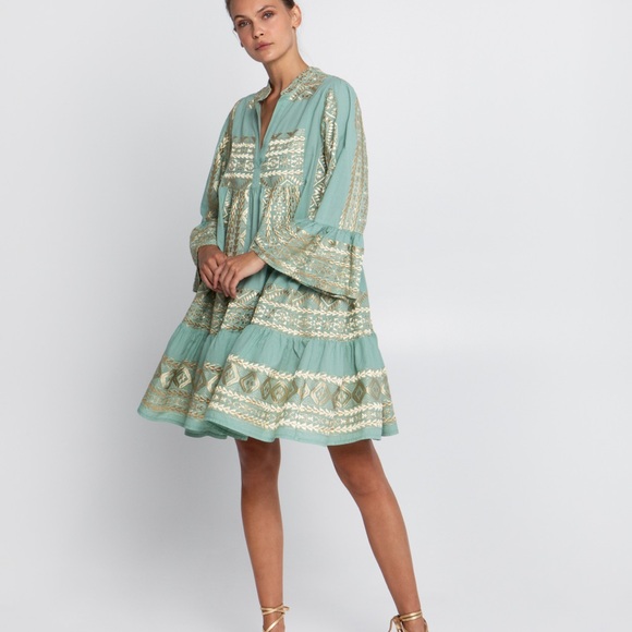 Greek Archaic Kori Ruffle Long Sleeve Dress - Picture 3 of 7